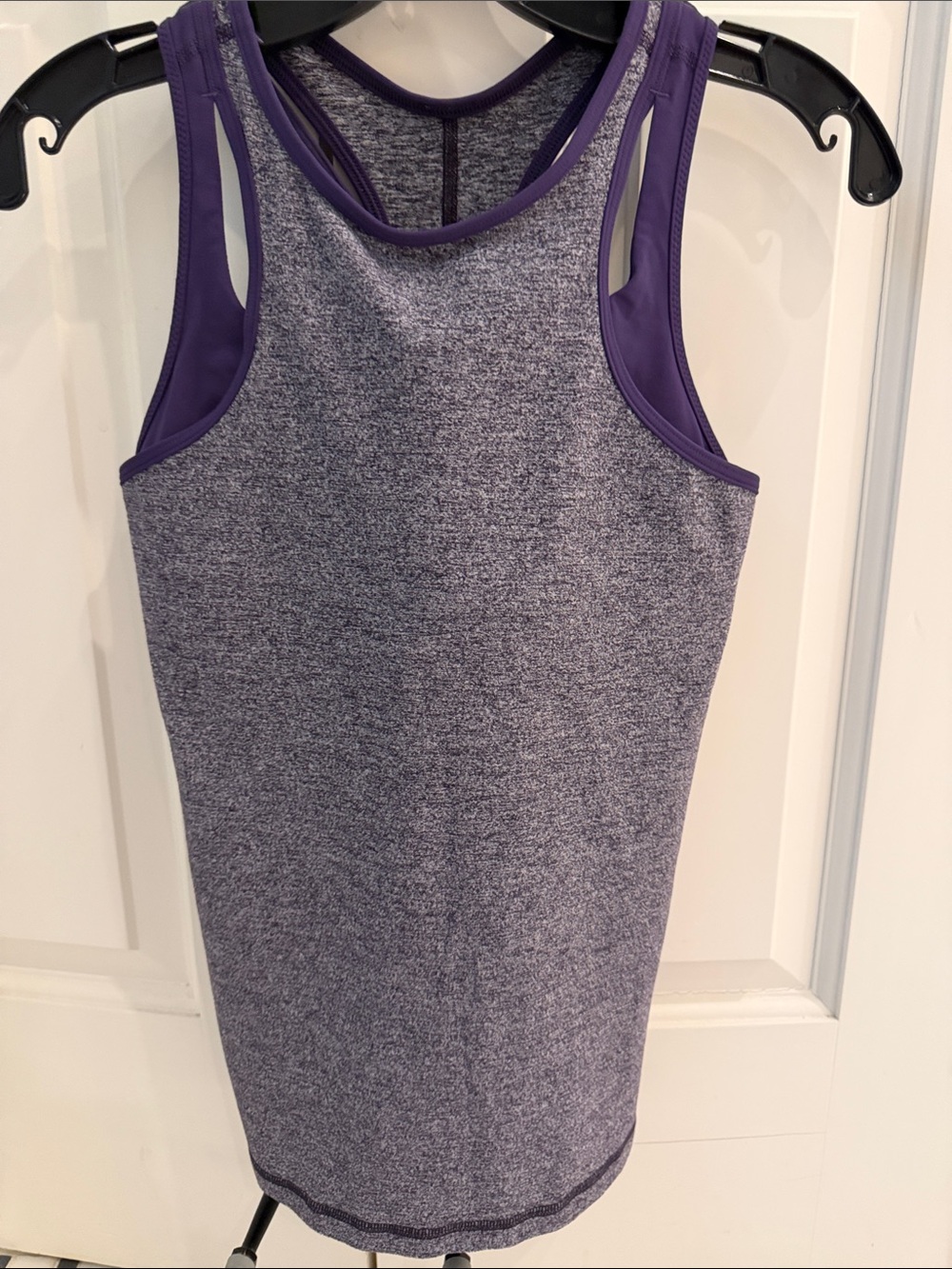 lululemon athletica Heathered Purple Racerback Tank with Solid Trim